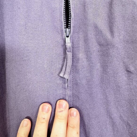 Eileen Fisher Lavender Mock Neck Cotton Blend Lightweight Jacket Size S - Picture 5 of 6